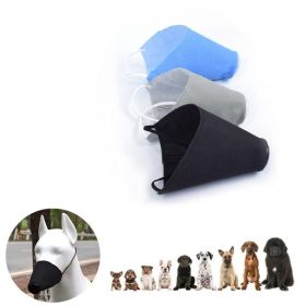 Pet Dog Adjustable Mask Non-woven Breathable Bite Mesh Mouth Mouth Beauty Anti-Stop Chewing Pet Accessories (Color: Grey)