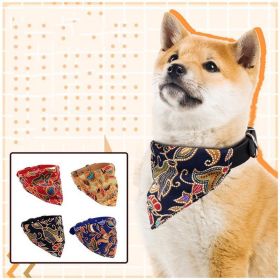 New Adjustable Pet Dog Triangular Bandage Puppy Cat Scarf Bandana Collar Bibs Cat Neck Decor Dress Up Birthday Party Washable (Color: Khaki)