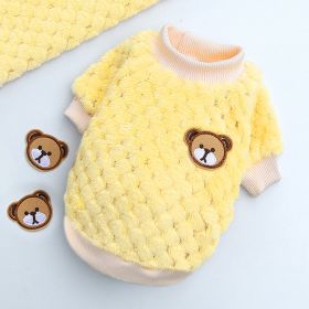 New Winter Pet Clothes; Cute Fleece Puppy Dress Warm Cat Coat; Pet Apparel; For Small & Medium Dogs (Color: Apricot)