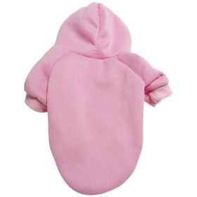 Pet Sweatshirt With Hoodie; Machine Washable Sweater For Dogs Puppies Sweater Clothes Apparel (Color: Pink)