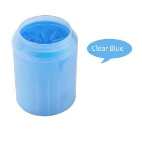 1pc Pet Paw Cleaner. Pet Cleaning Foot Cup For Dog And Cat; Pet Grooming Supplies (Color: Blue)