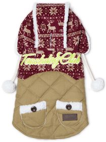 Touchdog Snowadayz Pom Pom Pet Hooded Sweater (size: X-Large - (JKTD8YRDXL))