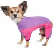 Pet Life Active 'Chase Pacer' Heathered Performance 4-Way Stretch Two-Toned Full Body Warm Up