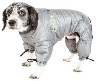 Helios Thunder-crackle Full-Body Waded-Plush Adjustable and 3M Reflective Dog Jacket (size: medium)