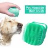 Pet Silicone Bath Massage Brush, Head Massager Filling Liquid Rubbing Artifact Massage Bath, Shampoo Brush