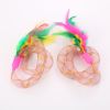 1pc Pet Cute Interactive Lace Toy With Colorful Feathers For Cat Dog Fun