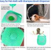 Pet Silicone Bath Massage Brush, Head Massager Filling Liquid Rubbing Artifact Massage Bath, Shampoo Brush