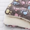 Pet Winter Cushion For Indoor Dogs & Cats; Anti-slip Warm Cat Bed With Paw Pattern; Cute Pet Bed Mat