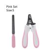 2Pcs/set Pet Grooming Tools Stainless Steel Nail Clippers Dogs Cats Nail Scissor Nail Cutter Puppy Kitten Grooming Nail Grinder