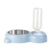 Pet Cat Bowl Stainless Steel Multifunctional Dog Cat Bowl With Water Bottle Drinking Water Feeding Bear Bowl gatos