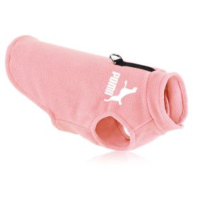 Pet Pull Loop Vest Thickened Dog Jacket (Option: Plush Vest Pink-M)