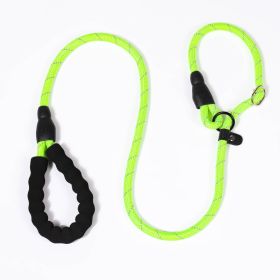 P Chain Pet Hand Holding Rope Reflective Silk Explosion-proof Pet Traction (Option: Green-S Diameter 8mm-1.7M)